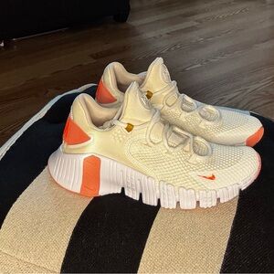 Nike Cream and Orange Sneakers